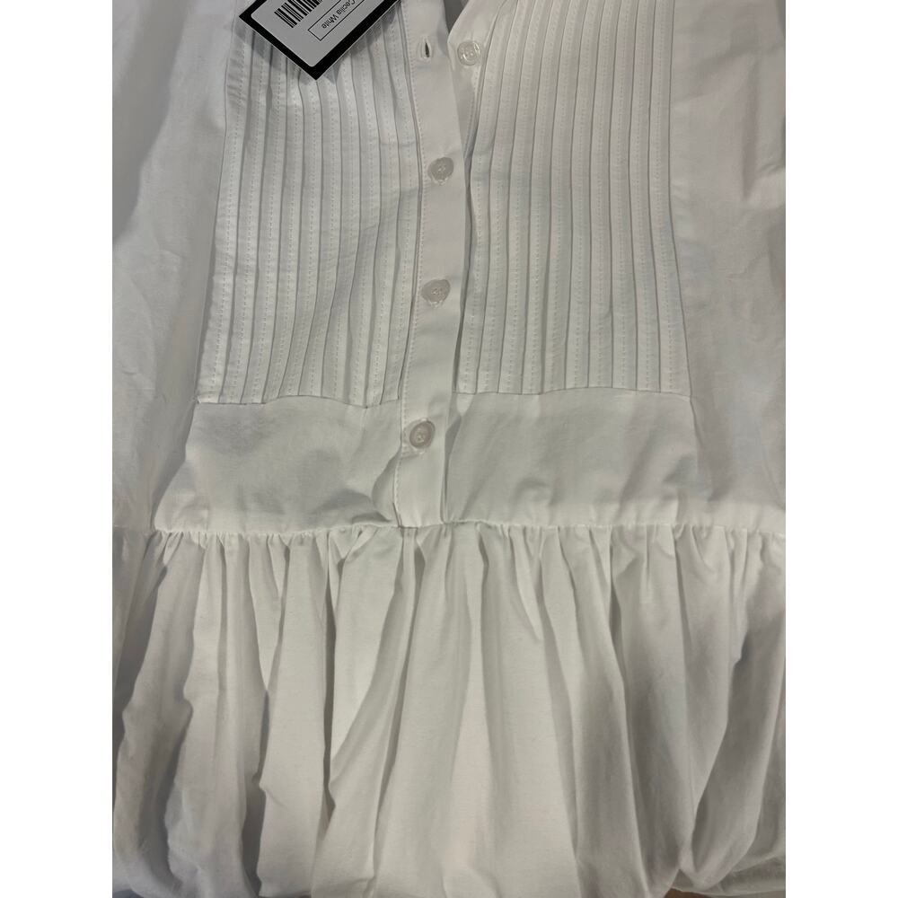 Marielle Stokkelaar Almelo NWT One Size Cecilia White Poplin Cotton Egyptian - Picture 12 of 15